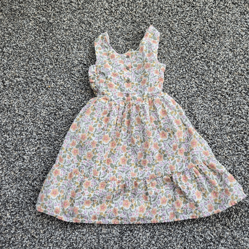 Beautiful Farmhouse Floral Kids Dress - Pink Pastels Girls Size 8